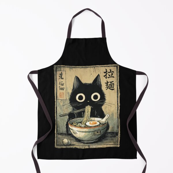 Item preview, Kawaii Ramen Cat Retro Japanese Noodles Artwork designed and sold by TaraxDoolittle.
