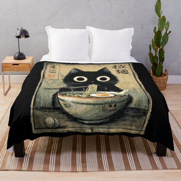 Item preview, Kawaii Ramen Cat Retro Japanese Noodles Artwork designed and sold by TaraxDoolittle.