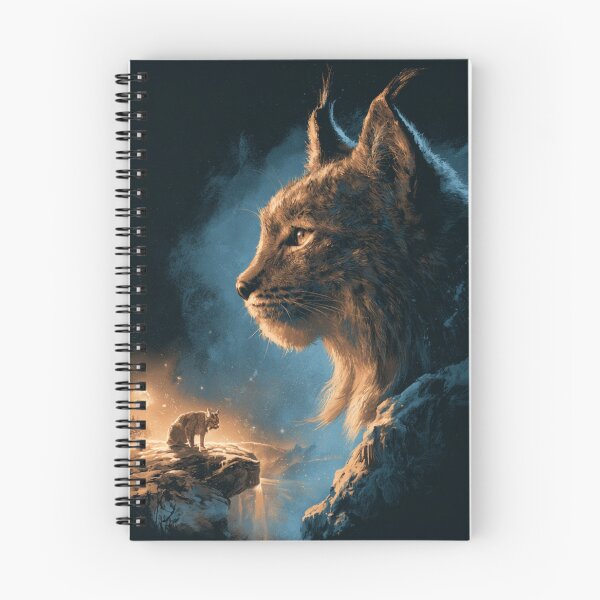 Item preview, Mystical Lynx Wild Cat Moon Night Sky Design designed and sold by NicolasGlowArt.