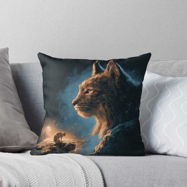 Item preview, Mystical Lynx Wild Cat Moon Night Sky Design designed and sold by NicolasGlowArt.