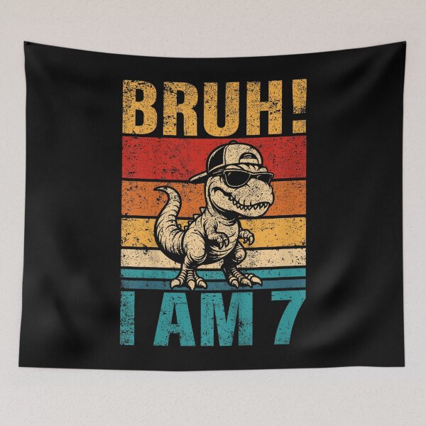 Item preview, Kids 7 Year Old Birthday Boy Dinosaur Bruh It's My 7th Birthday designed and sold by TaraxDoolittle.