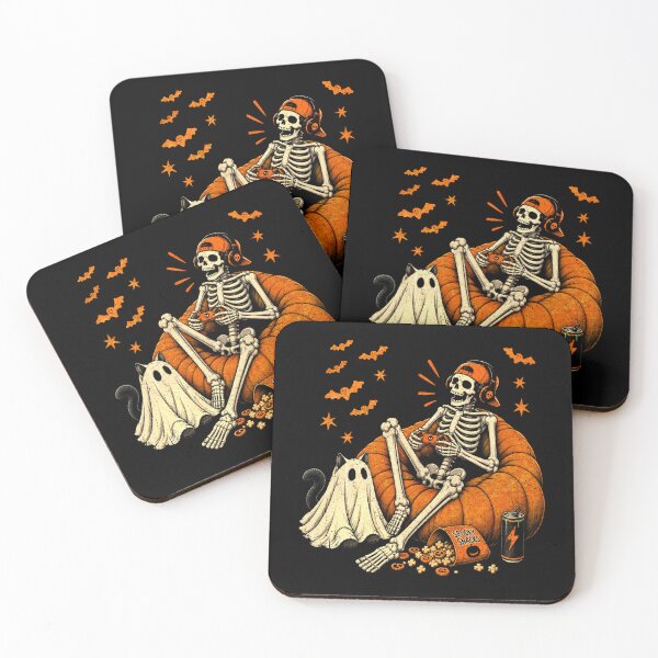 Item preview, Halloween Gaming Skeleton Funny Video Game Cozy Spooky designed and sold by schoolofbullies.