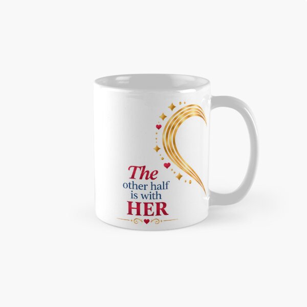 Item preview, The Other Half Is With HER – Men’s Matching Couple T-Shirt designed and sold by ManaKural-Arts.
