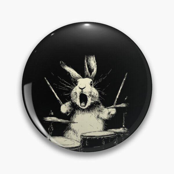 Item preview, Cute Rabbit Playing Drums Funny Animal Drummer Musician  designed and sold by AARABwino.