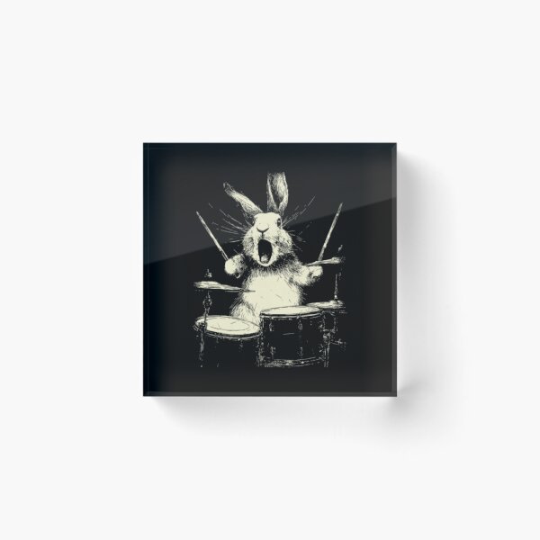 Item preview, Cute Rabbit Playing Drums Funny Animal Drummer Musician  designed and sold by AARABwino.