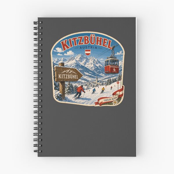Item preview, Kitzbuhel Austria Tyrol Ski Sticker TShirt 06 designed and sold by OuterShellUK.
