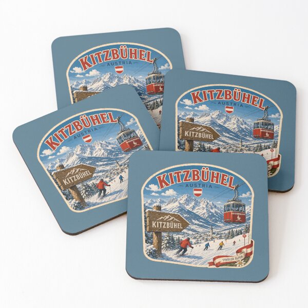 Item preview, Kitzbuhel Austria Tyrol Ski Sticker TShirt 06 designed and sold by OuterShellUK.