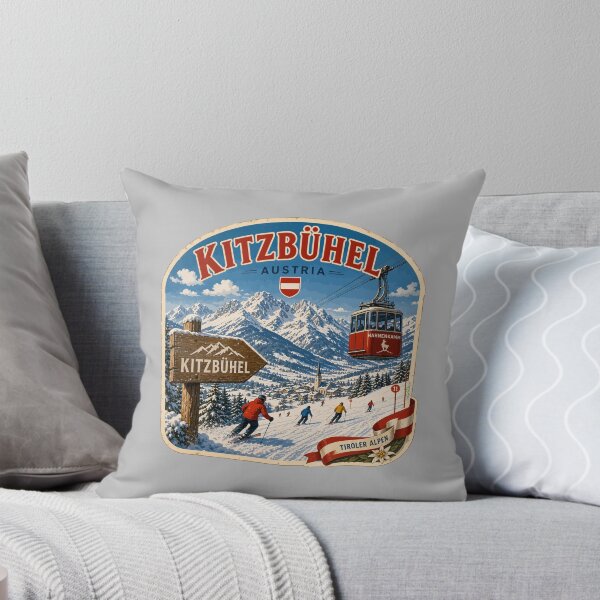 Item preview, Kitzbuhel Austria Tyrol Ski Sticker TShirt 06 designed and sold by OuterShellUK.
