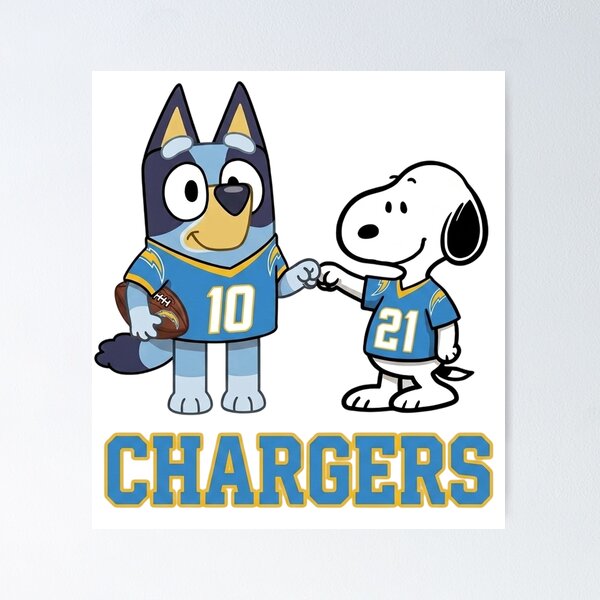 Item preview, Bluey And Snoopy Los Angeles Football Buddies designed and sold by DamianRoy88.