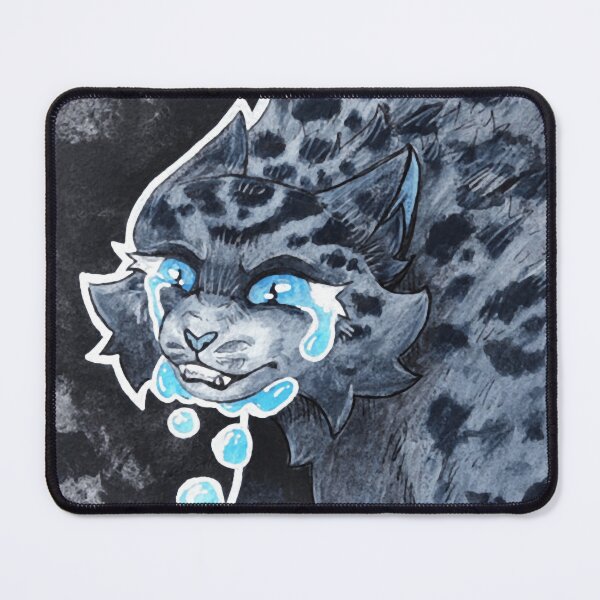 Item preview, Glowing River Tears Neon Cyan Cyberpunk Wildcat Graphic designed and sold by KabuzzleDesigns.