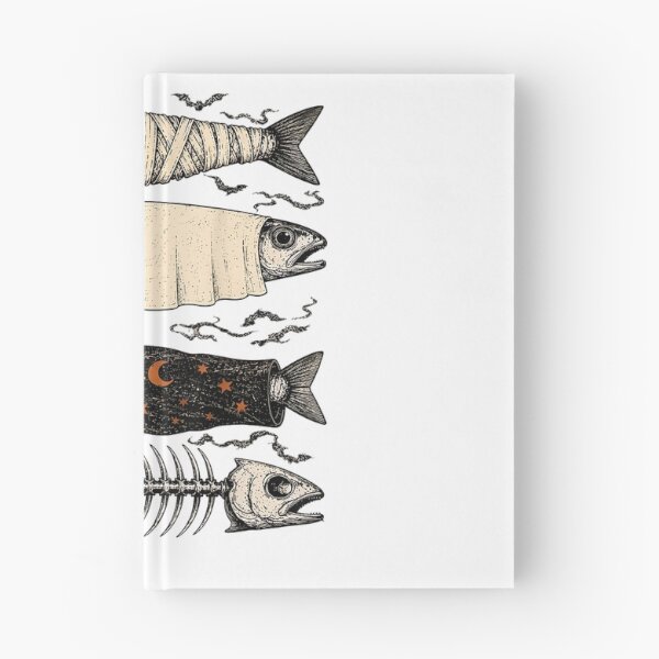 Item preview, Halloween Fish Ghost Pumpkin Skeleton Mummy designed and sold by raewaelchi.