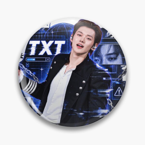 Item preview, TXT Yeonjun Iconic Stage Flag Cyber Blue Art designed and sold by Valeree Store.