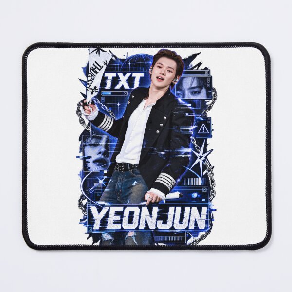 Item preview, TXT Yeonjun Iconic Stage Flag Cyber Blue Art designed and sold by Valeree Store.