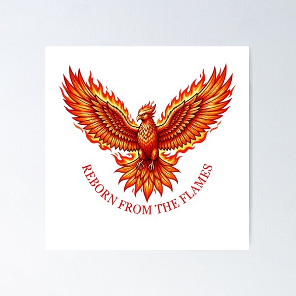 Item preview, Phoenix - "REBORN FROM THE FLAMES" designed and sold by The best online style shop.
