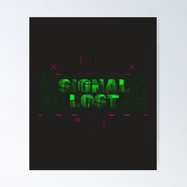 Item preview, Signal Lost - Retro Y2K Glitch Art Error Message designed and sold by DecibelDecor034.