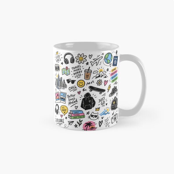 Item preview, Gen Z Travel Doodle Sticker Collage – Good Vibes & Adventure designed and sold by GenZ Doodle.