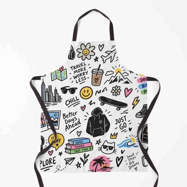Item preview, Gen Z Travel Doodle Sticker Collage – Good Vibes & Adventure designed and sold by GenZ Doodle.