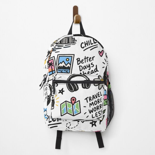 Item preview, Gen Z Travel Doodle Sticker Collage – Good Vibes & Adventure designed and sold by GenZ Doodle.