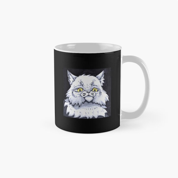 Item preview, Midnight Watch Fluffy Longhair White Cat Fantasy Graphic designed and sold by KabuzzleDesigns.