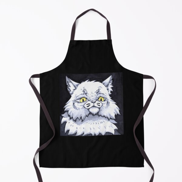 Item preview, Midnight Watch Fluffy Longhair White Cat Fantasy Graphic designed and sold by KabuzzleDesigns.