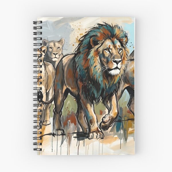 Item preview, Expressive Lion Pride Canvas Print | Abstract Wildlife Wall Art | Modern Safari Fine Art Poster | Majestic African Lions & Lionesses Painting designed and sold by SergioMiklos.