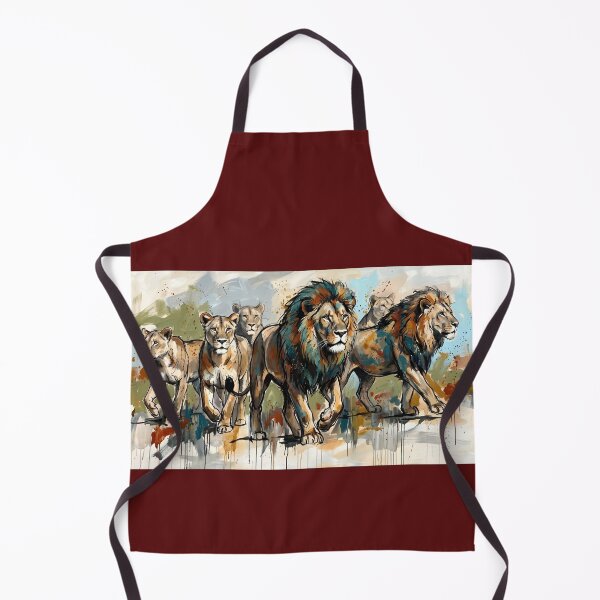 Item preview, Expressive Lion Pride Canvas Print | Abstract Wildlife Wall Art | Modern Safari Fine Art Poster | Majestic African Lions & Lionesses Painting designed and sold by SergioMiklos.