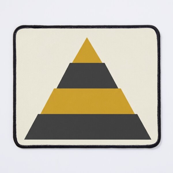 Item preview, Stepped Pyramid Form | Mid-Century Ochre Geometric Print designed and sold by Zaramodo.