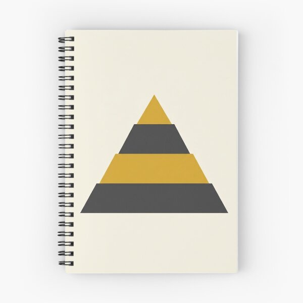 Item preview, Stepped Pyramid Form | Mid-Century Ochre Geometric Print designed and sold by Zaramodo.