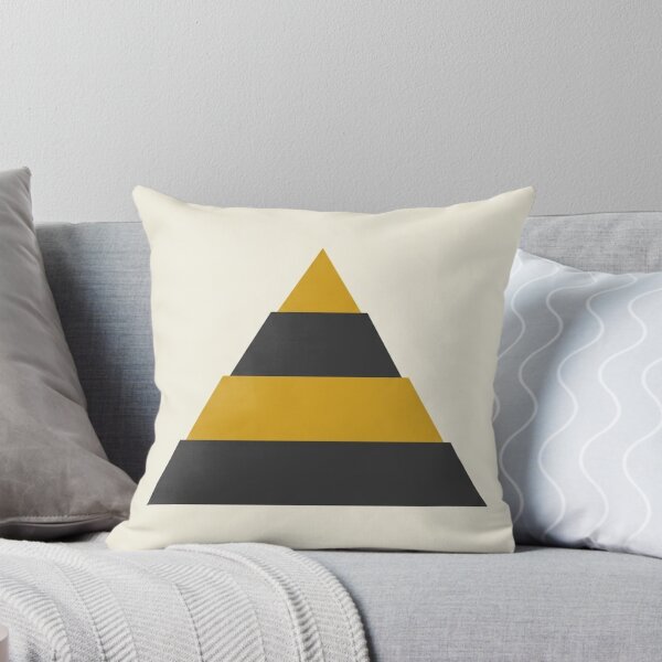 Item preview, Stepped Pyramid Form | Mid-Century Ochre Geometric Print designed and sold by Zaramodo.