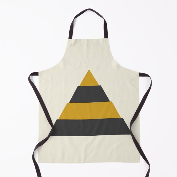 Item preview, Stepped Pyramid Form | Mid-Century Ochre Geometric Print designed and sold by Zaramodo.