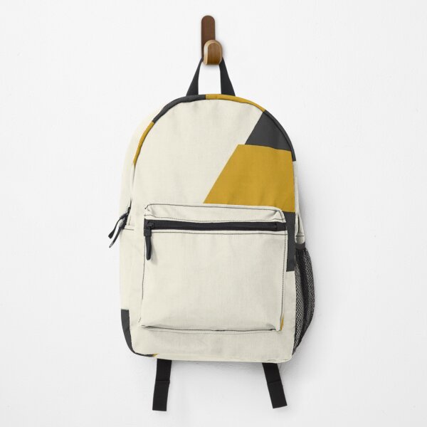 Item preview, Stepped Pyramid Form | Mid-Century Ochre Geometric Print designed and sold by Zaramodo.