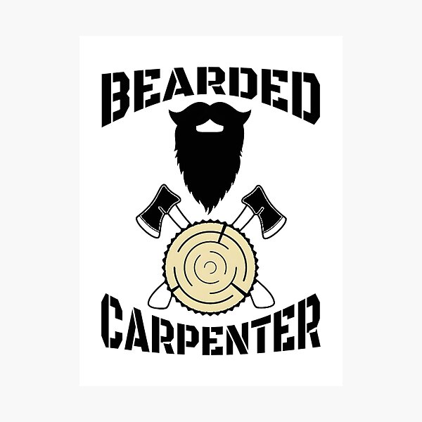 Item preview, Bearded Carpenter Woodworking Craftsmanship Design designed and sold by speedgreen.