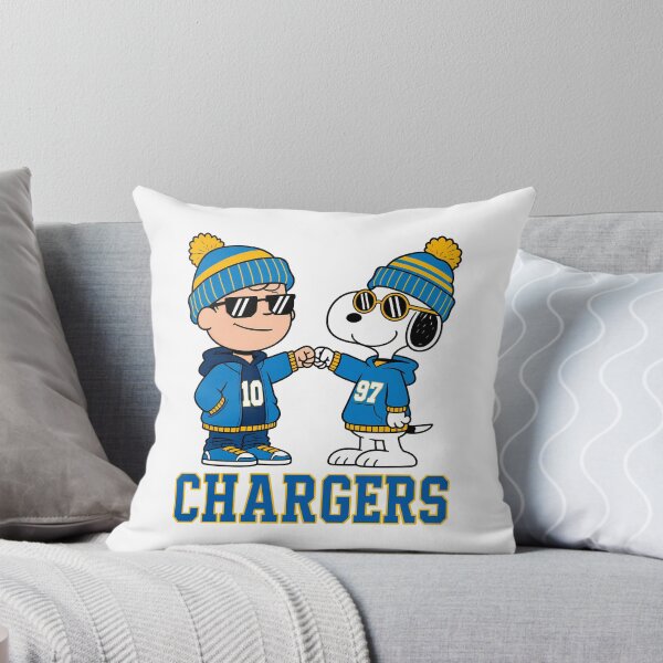 Item preview, Charlie Brown & Snoopy Los Angeles Chargers Football Retro F263 designed and sold by GLUVY-THEME.