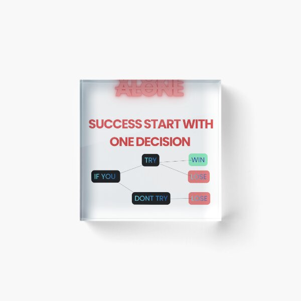 Item preview, Success Starts With One Decision Motivational Design designed and sold by Mr besho.