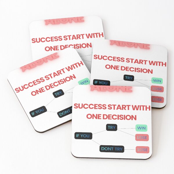 Item preview, Success Starts With One Decision Motivational Design designed and sold by Mr besho.