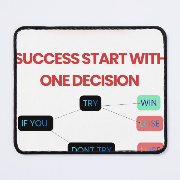 Item preview, Success Starts With One Decision Motivational Design designed and sold by Mr besho.
