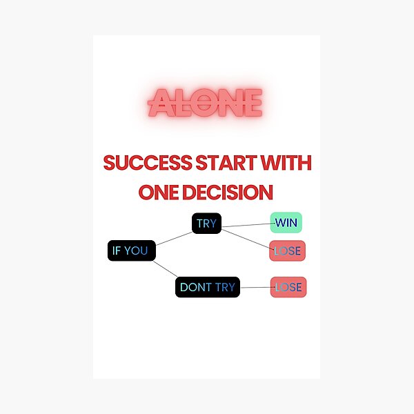 Item preview, Success Starts With One Decision Motivational Design designed and sold by Mr besho.