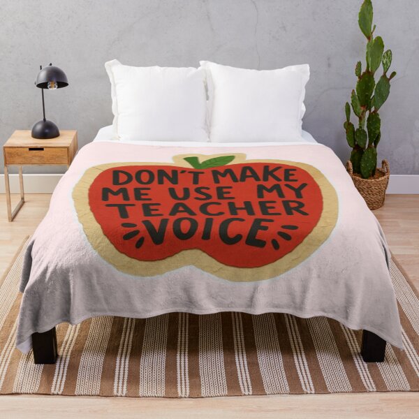 Item preview, Don’t Make Me Use My Teacher Voice – Funny Apple Teacher Design designed and sold by Palette & Hue.