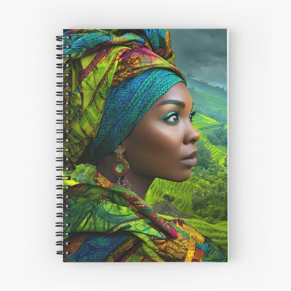 Item preview, Vibrant Woman in Colorful Headscarf in Nature designed and sold by Artessie.