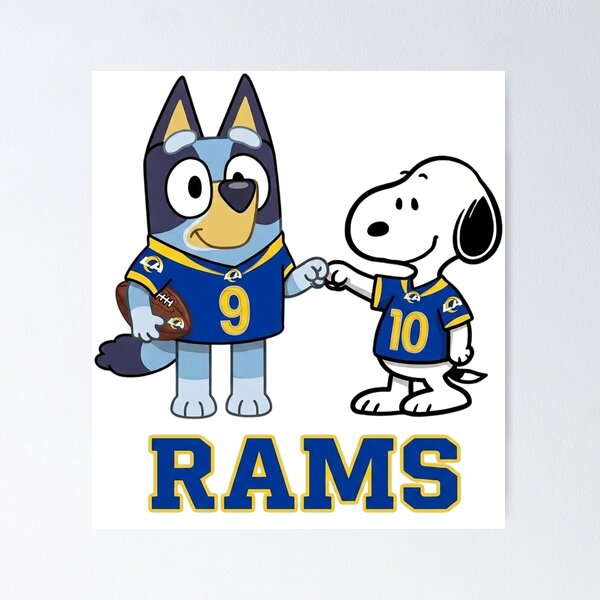 Item preview, Bluey And Snoopy Los Angeles Football Buddies designed and sold by DamianRoy88.