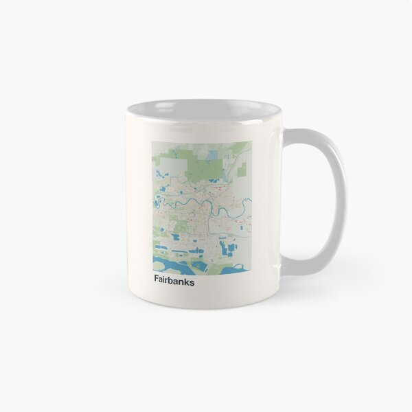 Item preview, Fairbanks Minimalistic Map Art designed and sold by MapsNerd.