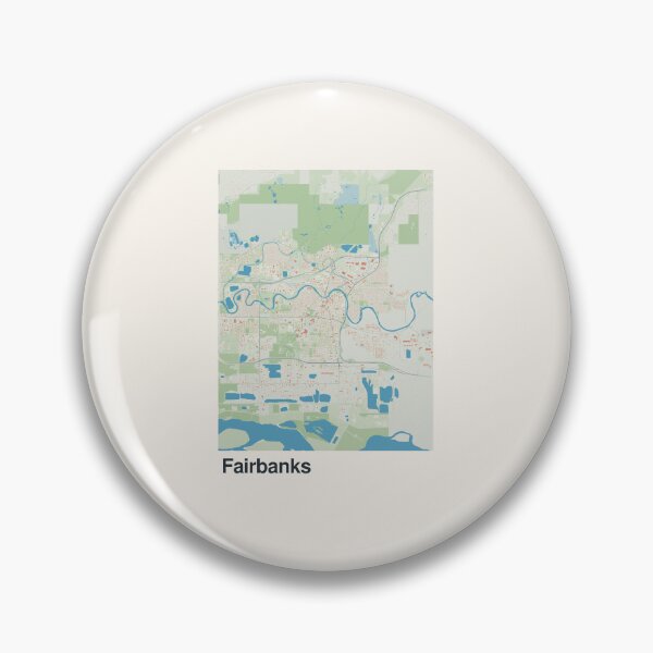 Item preview, Fairbanks Minimalistic Map Art designed and sold by MapsNerd.