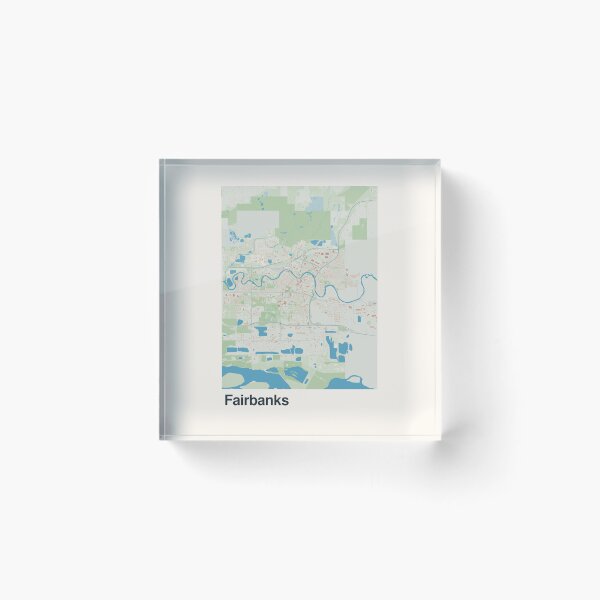 Item preview, Fairbanks Minimalistic Map Art designed and sold by MapsNerd.