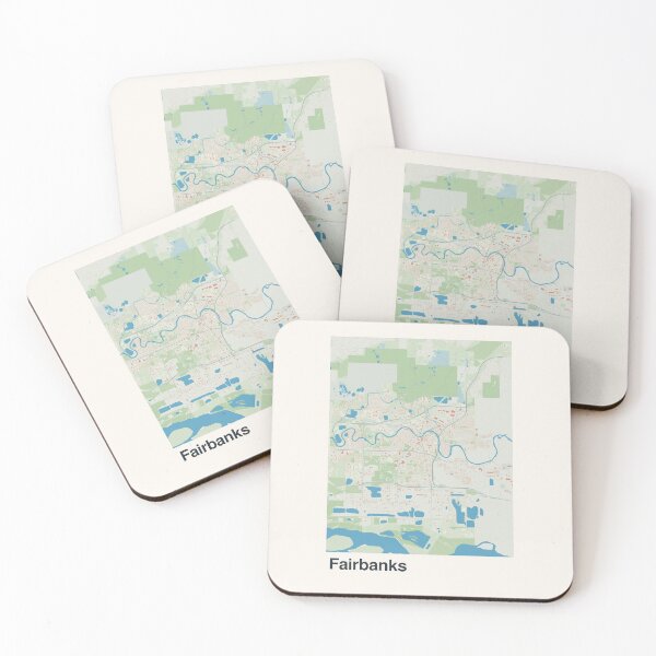 Item preview, Fairbanks Minimalistic Map Art designed and sold by MapsNerd.