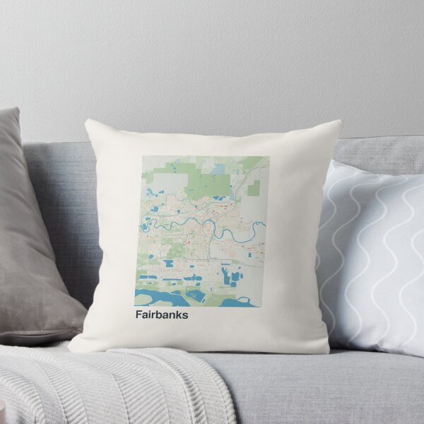 Artikelvorschau, Minimalistische Kartenkunst von Fairbanks entworfen und verkauft von MapsNerd.