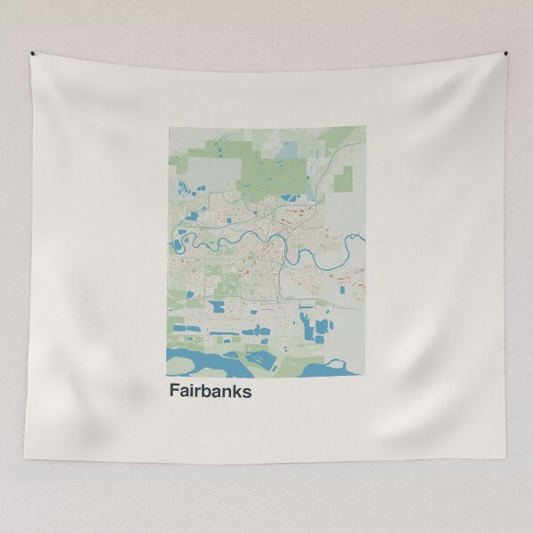 Item preview, Fairbanks Minimalistic Map Art designed and sold by MapsNerd.