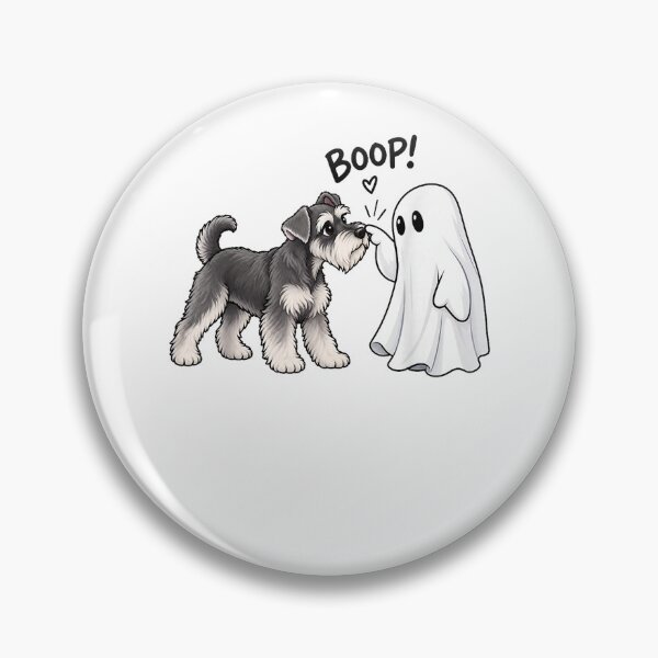 Item preview, Miniature Schnauzer Ghost Boop Dog Halloween Cute designed and sold by TaraxDoolittle.