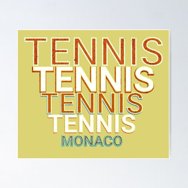 Item preview, MONACO VINTAGE RETRO TENNIS  designed and sold by MonsoonInkX.