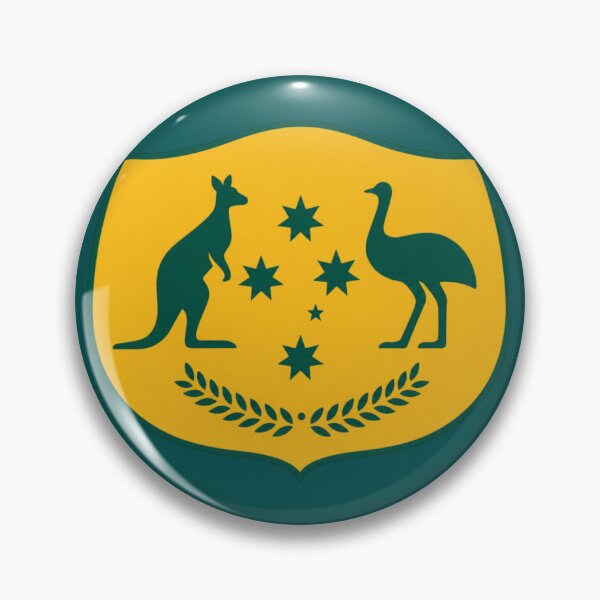 Item preview, Australia Crest Southern Cross Shield with border designed and sold by Kangaroo Sun.