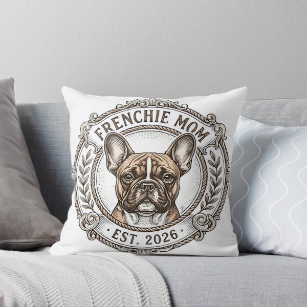 Item preview, Frenchie Mom Est 2026 Vintage Crest Badge designed and sold by Frenchiq Co.